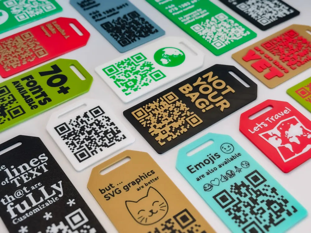 Custom QR Code Luggage / Bag Tag