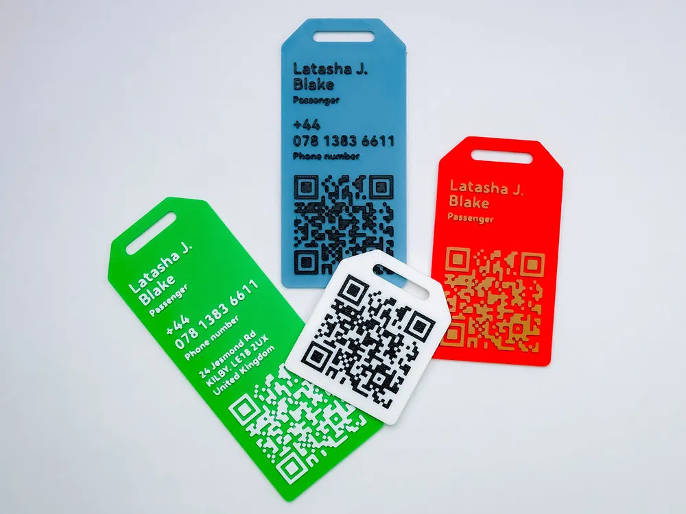 Custom QR Code Luggage / Bag Tag